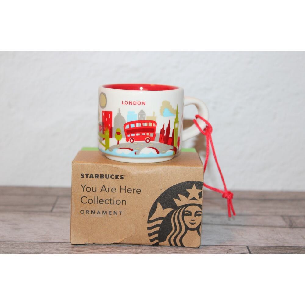 Starbucks London Mini Mug Ornament 2 oz You Are Here New in Box